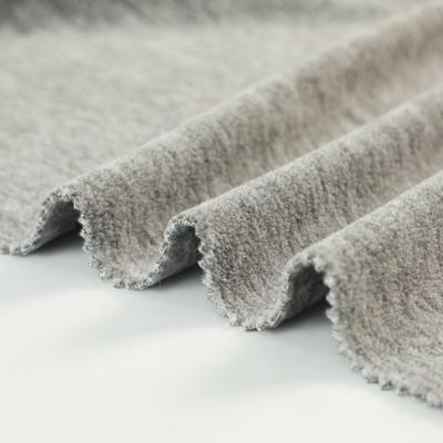 China 2 Side Brushed Micro Fleece Fabric 1 Side Anti Pilling for sale