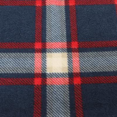 China Plaid Printed Classic Micro Fleece Fabric 350gsm For Gloves Scarf for sale