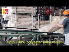 Ship 100% polyester baby velvet