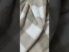 Plaid Printed Shu Velveteen Fabric 100% Polyester 280gsm