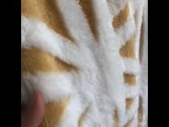 Sunflower Jacquard Shu Velveteen Fabric 280gsm For Home Textile Blanket Pillowslip