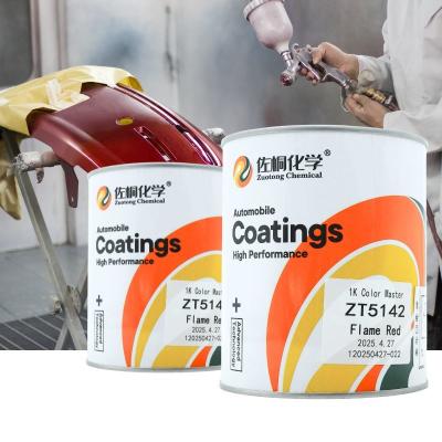 Car Base Coat Bright Strong Color 1L Professional Flame Red Auto Repair ...