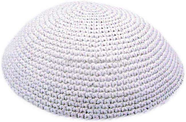 Factory Custom Hand Made 100% Cotton Hand Knitted Kippah Hat for Men, Yarmulke Hats, Kippah for Men and Kid