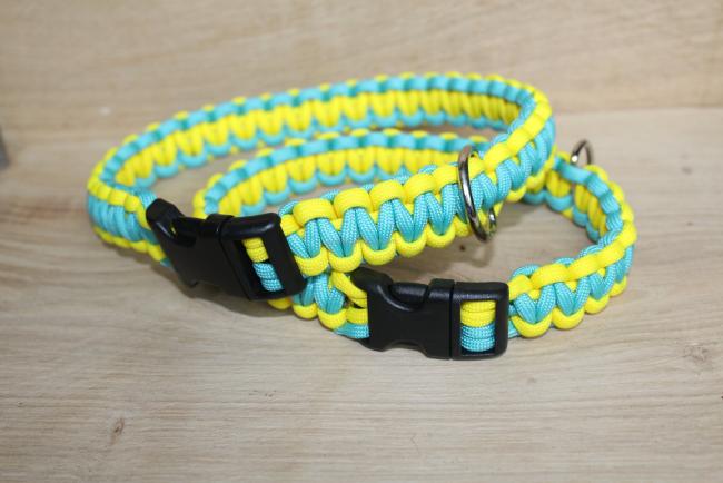 Factory custom Rope Dog Collar 550 Paracord Double Weave Dog Collar, Custom Paracord Dog Collar Diamond Sanctified Weave