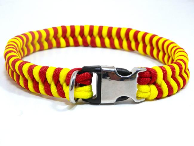 Factory custom Personalised Weave Paracord Dog Collar, Rope Dog Collars, Braided Dog Slip Collar Nylon Cord