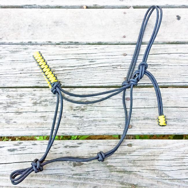 Factory custom Rope Halter with Braided noseband, Natural Horsemanship Braided Horse Rope Halter Headcollar For Parelli Training