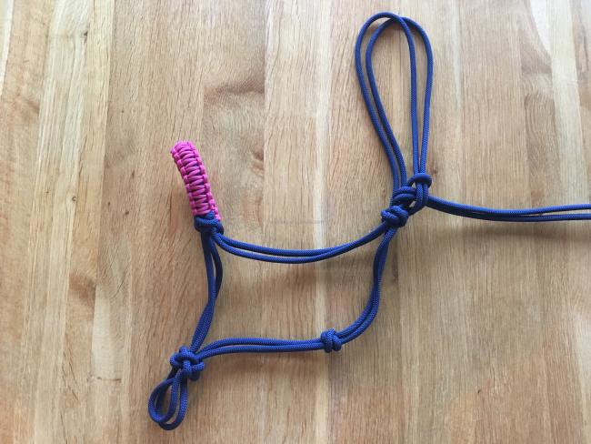 Factory custom Rope Halter with Braided noseband, Natural Horsemanship Braided Horse Rope Halter Headcollar For Parelli Training