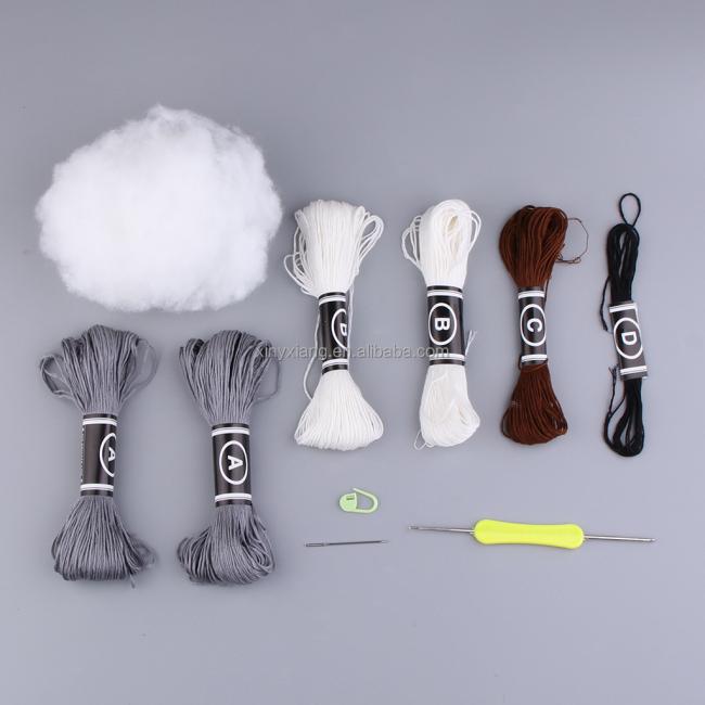 Factory Custom DIY Animals Doll Crochet Kit for Beginners Hand Knitting Animal Stuffed Toy, Hardicraft DIY Crochet Kits