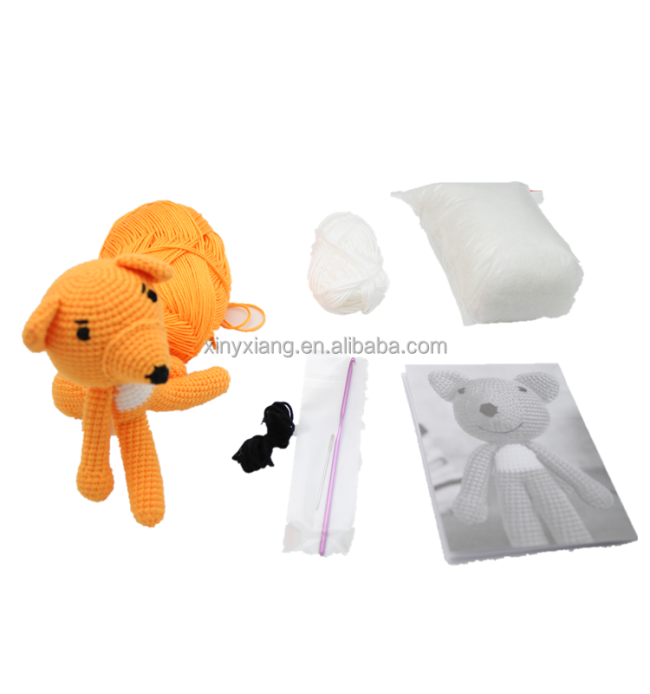 Factory Custom Amigurumi Dolls Crochet DIY, DIY Stuffed Animal Knit&Crochet Kit, Crochet critters for beginner Make It Yourself