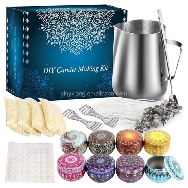 Factory Wholesale DIY Gift Kits Soy Candle Making Kit, DIY Candles Craft Tools,Includ Candles Box