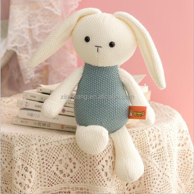 Factory Wholesale Knitted Stuffed Deer Plush Baby Sleep Toy Newborn Present 100% Handmade Amigurumi Stuffed Toys Doll