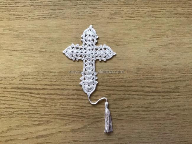 Factory Wholesale Crocheted Cross Bookmarks, Cross Bookmarks In Thread Crochet,Religious gifts,Hand knitted cartoon bookmark