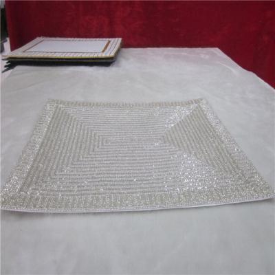 China Factory Direct Selling Processing and Custom Beaded Mat Hand-Made Cup Matdishes Disc Pad Dinner Flag Table Mat Tea Table Mat 120 for sale