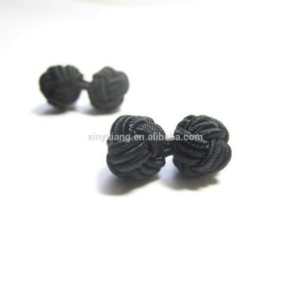 China Factory wholesale Mens Knot Cufflinks Polyester Plain Formal Wedding Accessory, Men's Silk Knot Cufflink for sale