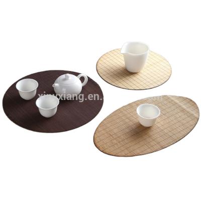 China Factory wholesale&custom Natural table dinner woven bamboo placemat, Hand weave round bamboo placemats& coaster for sale
