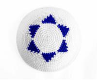 Quality Factory Custom Hand Knitted Yarmulke, Knitted Kippah Hat, Cotton string knitted kippot Jewish Yarmulke Kippah Kippot skull Caps for sale