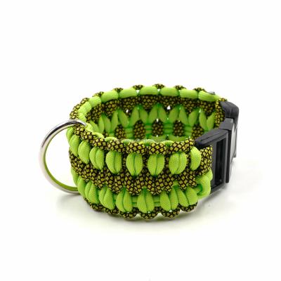 China Factory custom Rope Dog Collar 550 Paracord Double Weave Dog Collar, Custom Paracord Dog Collar Diamond Sanctified Weave for sale