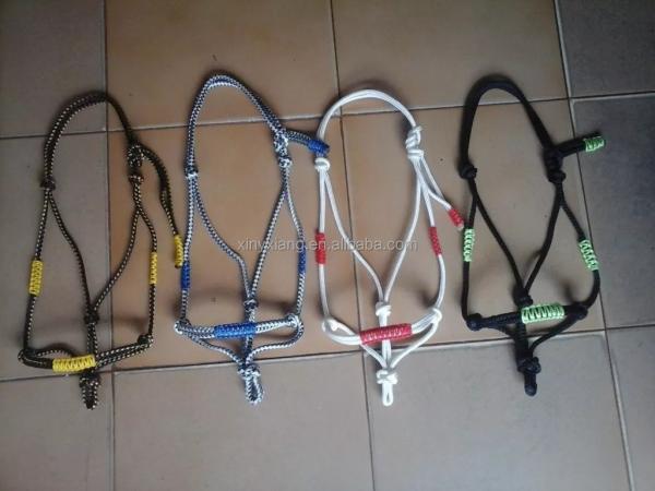 Quality Factory custom Rope Halter with Braided noseband, Natural Horsemanship Braided for sale