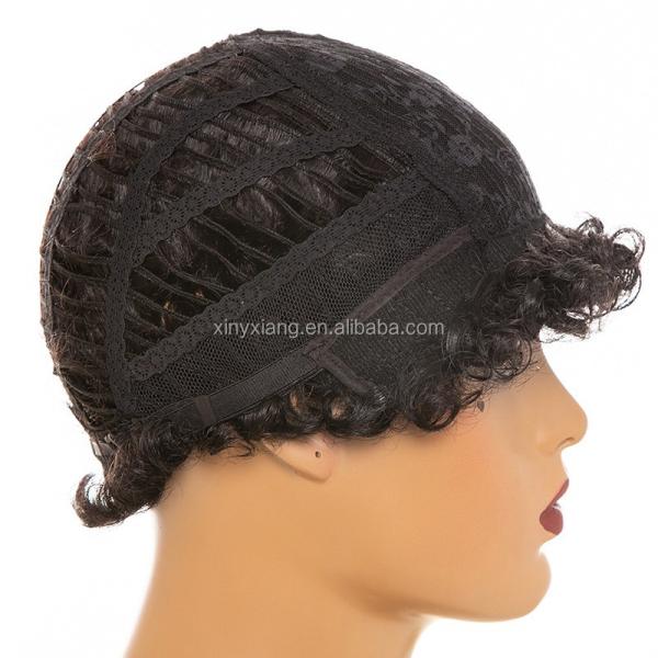 Quality Factory Wholesale Short Afro Curly Pixie Cut human hair wigs for black women, for sale