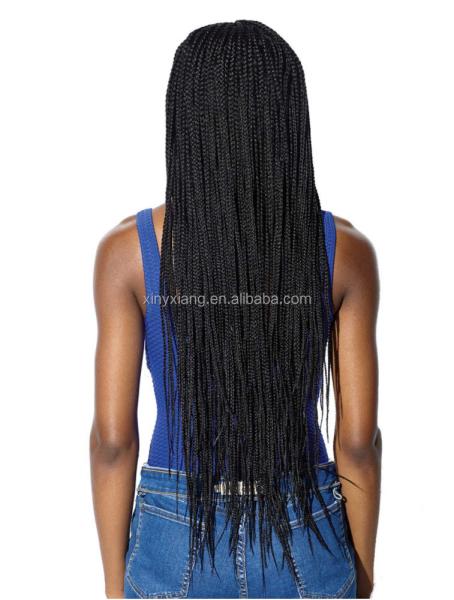 Quality Factory Wholesale Small Braided Wigs, 100% Hand-Braided Full Lace Box Braid Wig, for sale