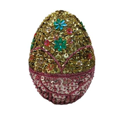 China Factory Wholesale DIY Easter craft ideas using styrofoam eggs, Sequin Egg Ornament Craft Kit, DIY Christmas Ornaments012 for sale