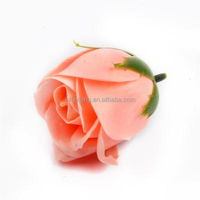China Factory Wholesale Pretty Soap Rose Head Romantic Wedding Valentine's Day Gift Decoration Family Banquet Clip Artificial Flower for sale