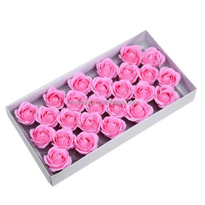 China Factory Promotion 25PCS Flora Scented Bath Soap Rose Flower, Plant Essential Soap, Gift for Anniversary/Birthday/ Wedding for sale