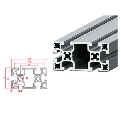 China 6063 T5 50100 Series Aluminum Extrusion Profiles T Slot For Equipment Frame for sale