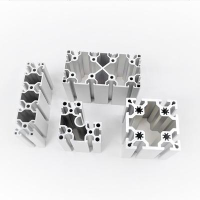 China Soem fertigte silberner Schlitz-Aluminiumkühlkörper-Verdrängungs-Profile der Verdrängungs-Aluminiumprofil-T besonders an zu verkaufen