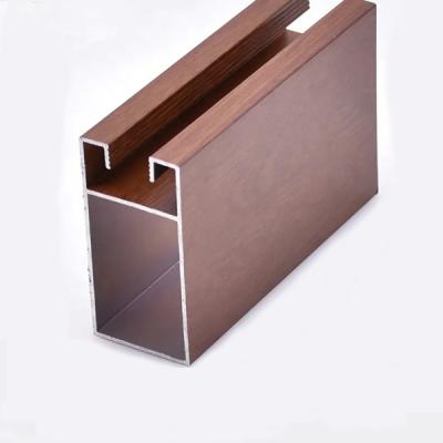 China Customized Cabinet Door Aluminum Alloy Frame Profile Anodizing Powder Coating Surface for sale