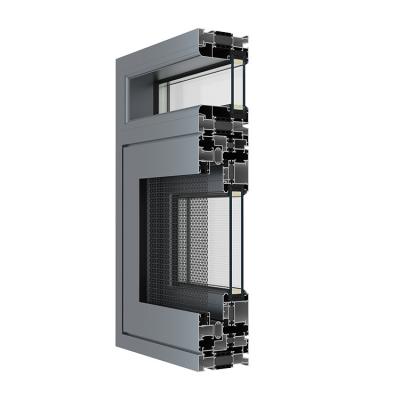 China Anodized Grey Aluminum Window Profiles Sliding Casement Window Aluminium Frame for sale