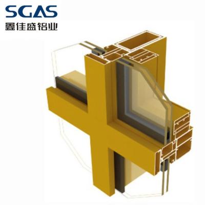 China Invisible Frame Aluminum Curtain Wall Profiles Glazing Curtain Wall Facade for sale