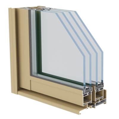 Chine Le profil en aluminium de fenêtre de glissement de coupure thermique a adapté le cadre aux besoins du client de l'alliage 6063 T5 d'aluminium à vendre