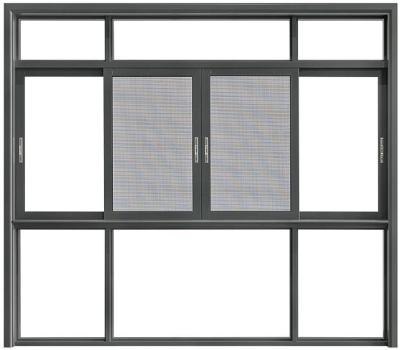 China Hölzerner Gewinn-anodisierte gleitendes Fenster-Aluminiumprofil Aluminiumglasrahmenprofil zu verkaufen