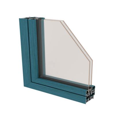 China Thermisches Bruch-Fenster-Aluminiumverdrängungen verdreifachen glasig-glänzendes Fenster-Aluminiumprofil 128 Reihe zu verkaufen