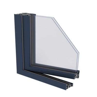 China La protuberancia de encargo del marco de ventana 6063 pulveriza perfil satinado de aluminio de capa en venta