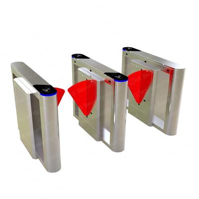 China Smart Speed Wing Gate Pedestrian Control Electronic Flap Barrier Gate for sale