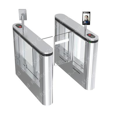China All Places DC Motor Swing Barrier Turnstiles Anti-terrorism Coin Count Wing Door Led Panel for sale