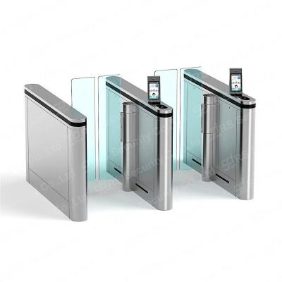 China Coin Collected Swing Turnstile Gate Slim With Servo Motor Brushless DC Motor for sale