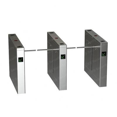 China Automatic 300-600mm Drop Arm Turnstiles 304 Stainless Steel Optical Turnstile for sale
