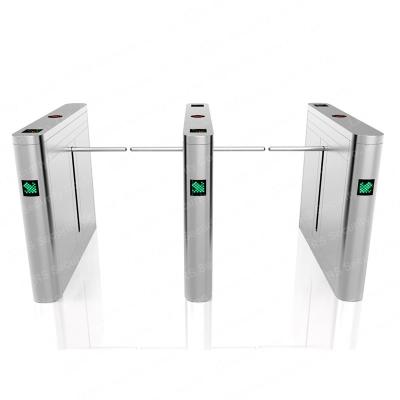 China High Security Drop Arm Turnstile Waist Height Face Recognition Pedestrian Barrier Gate for sale