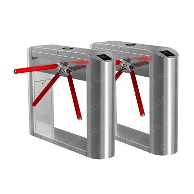 China Fingerprint Identify Tripod Turnstile Retail Stores Iso9001 High Safety Waist High Barriers Led Lamp for sale