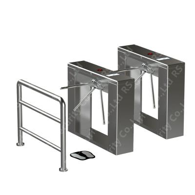 China Face Recognize Tripod Turnstile Subway Station 2 Lanes Double Door 3 Arms Barrieres Manufacture for sale