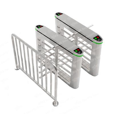 China 120 Degree Half Height Turnstile Security Finger Print Qr Code Rfid Access Control for sale