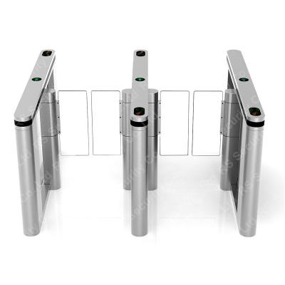 China Physical Access Control Swing Barriers Triangle Handicap Accessible Speedgate Turnstiles Driven for sale