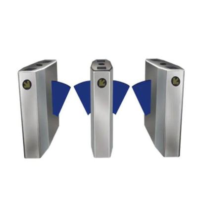 China 304 SUS Flap Barrier Turnstile Bi Direction With Biometric Recognition RFID Reader for sale