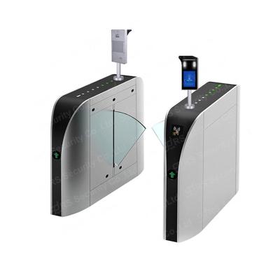 China Automatic Flap Barrier Turnstile With RFID Card Fingerprint Face Recognition Bar Code for sale