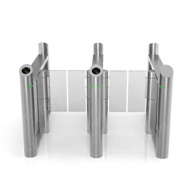 China Silver Swing Gate Turnstile With Input Signal 12V Level Signal Or Pulse Wide 100ms for sale