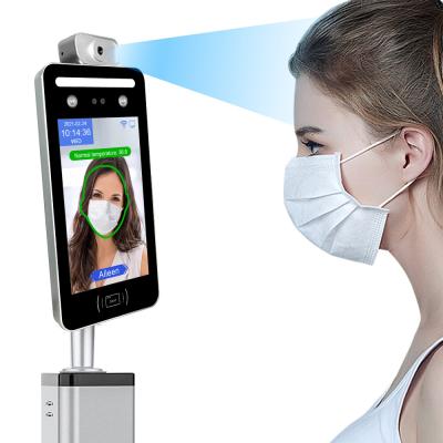 China 8 Inch Face Recognition Temperature Measurement Terminal Door Access Control for sale