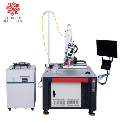 China 1000W Rotary Device Spot Laser Welding Machine / 1064nm Stainless Steel Spot Welder for sale